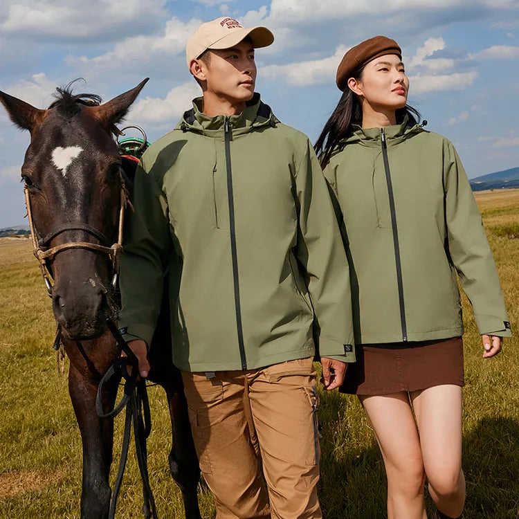 Man Jackets Mens Coats Man Trench Coat Autumn 2025 New Windproof Waterproof Hooded Outdoor Coat For Men And Women Couple