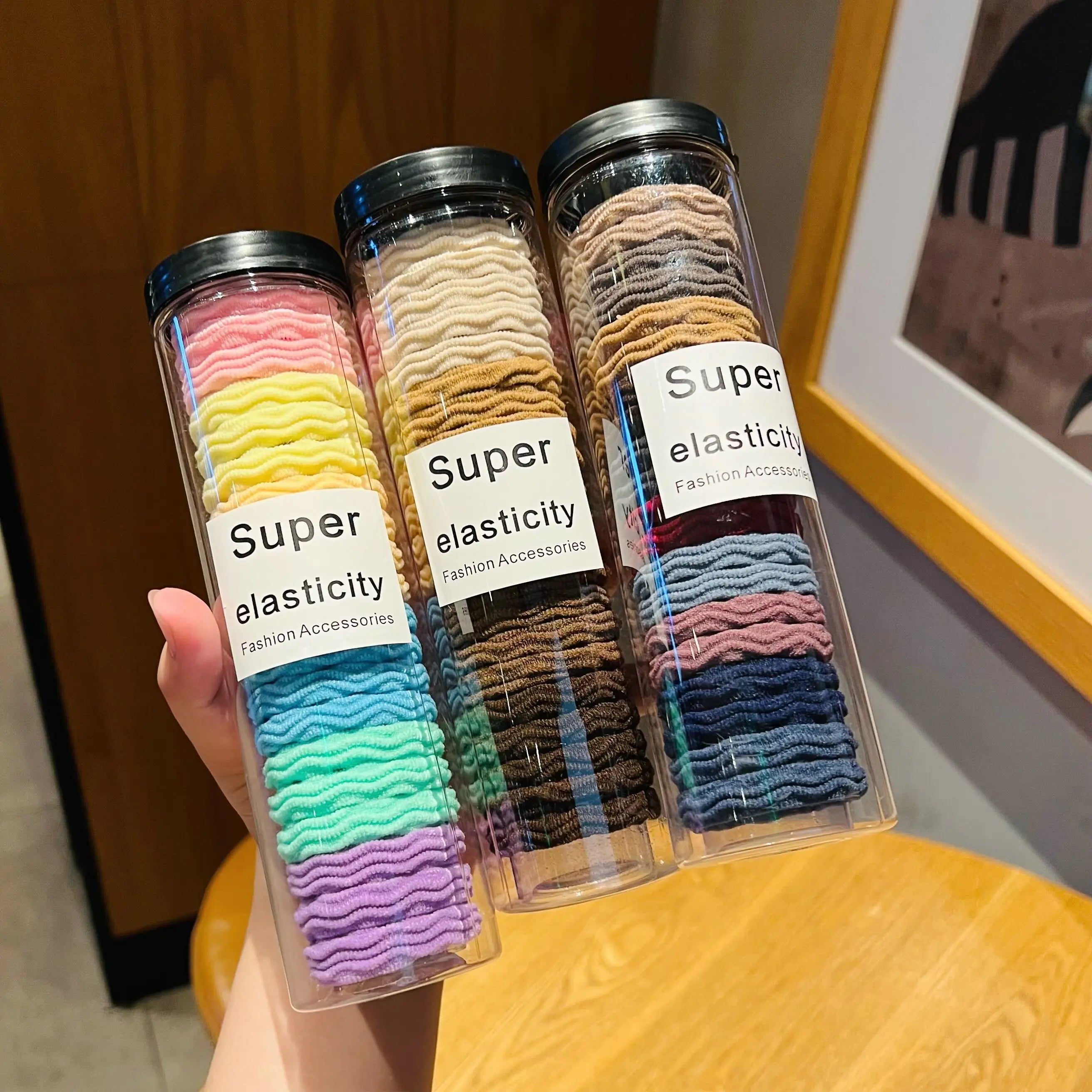 20Pcs High Elasticity Hair String Fashionable Sports Hair Loop All Season Hair String Packaging As Shown In The Picture