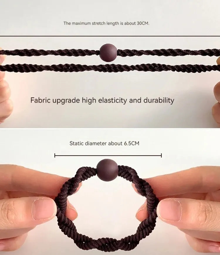 10PCS Women's Hair Ring Set Hair Accessories High Elasticity Leather Band Simple Temperament High Ponytail Durability New Style