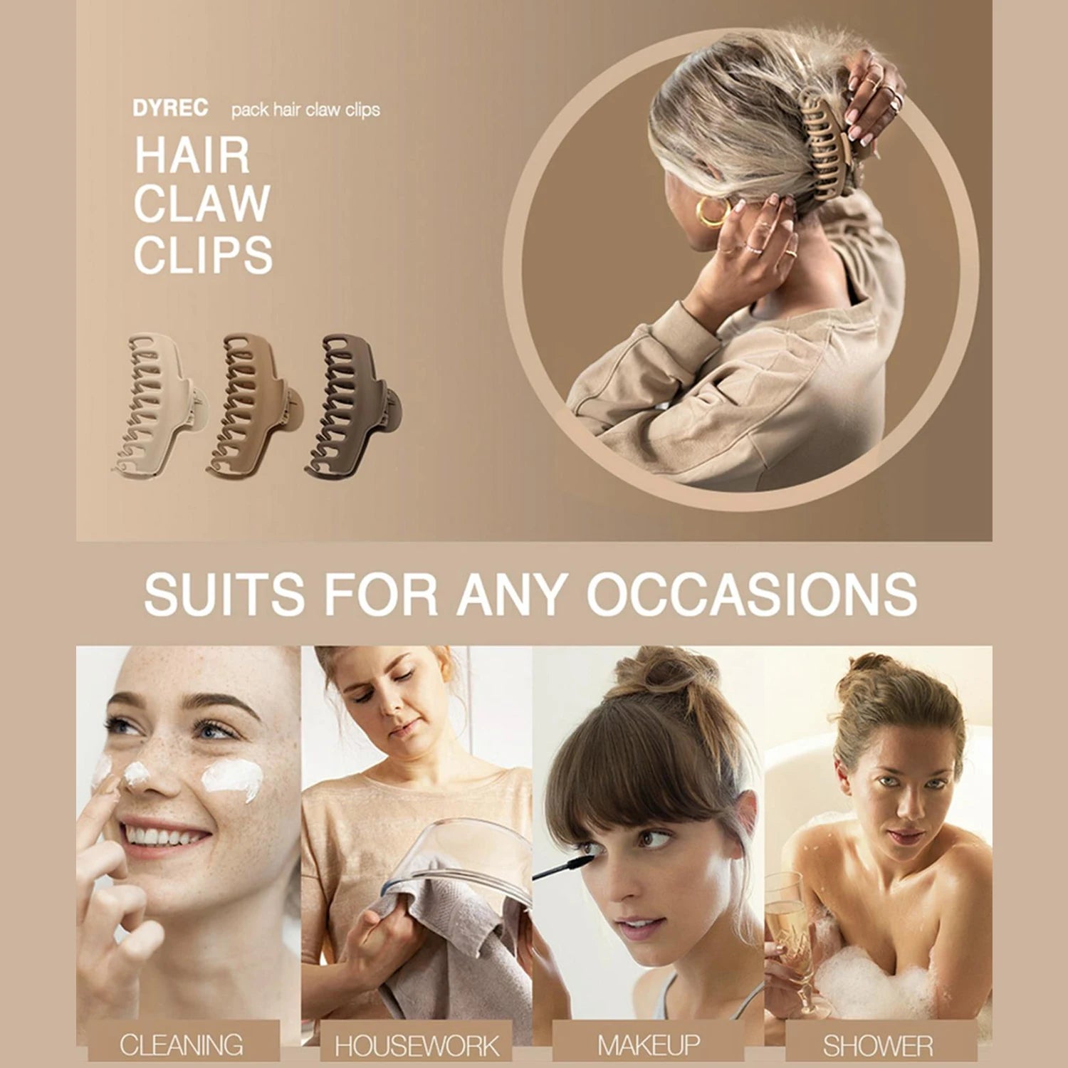 1 Set Hair Accessories for Woman Set Seamless Ponytail Holders Variety Hair Clips Hair Scrunchies HairBands Scrunchy Hair Ties F