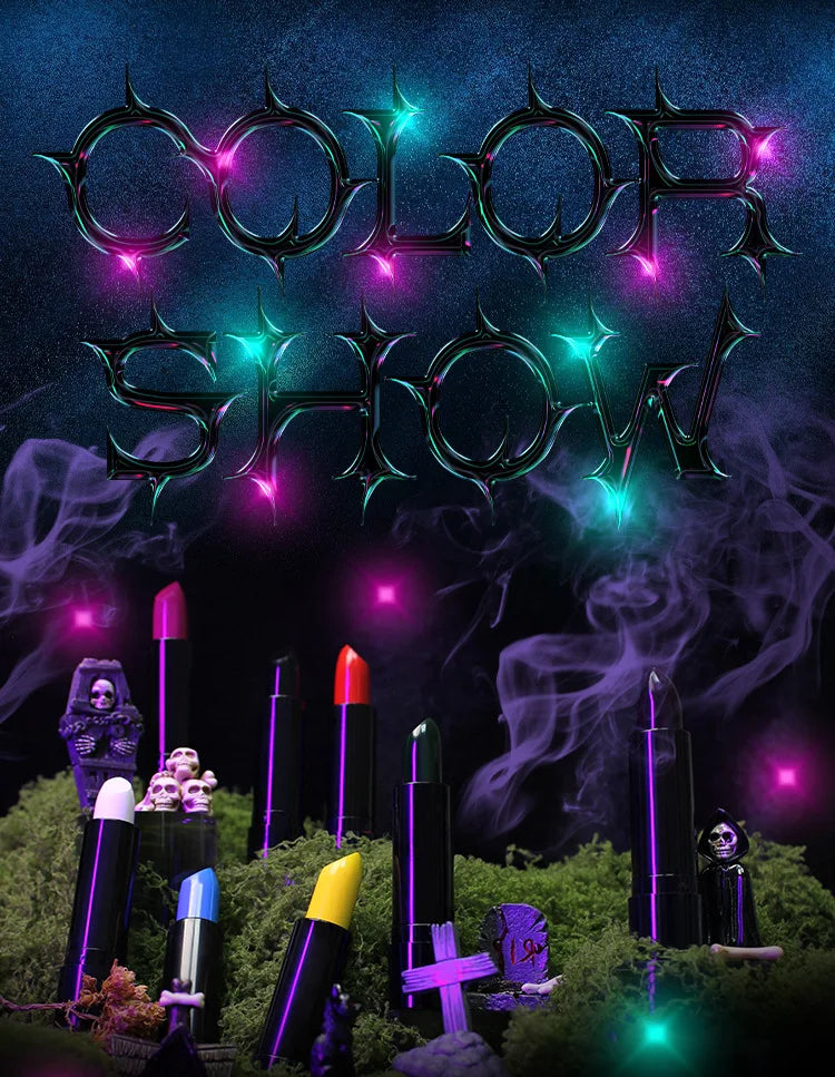 Halloween Matte Lipstick Dark Black Vampire Olive Green Creative Halloween Makeup Face Body Painting