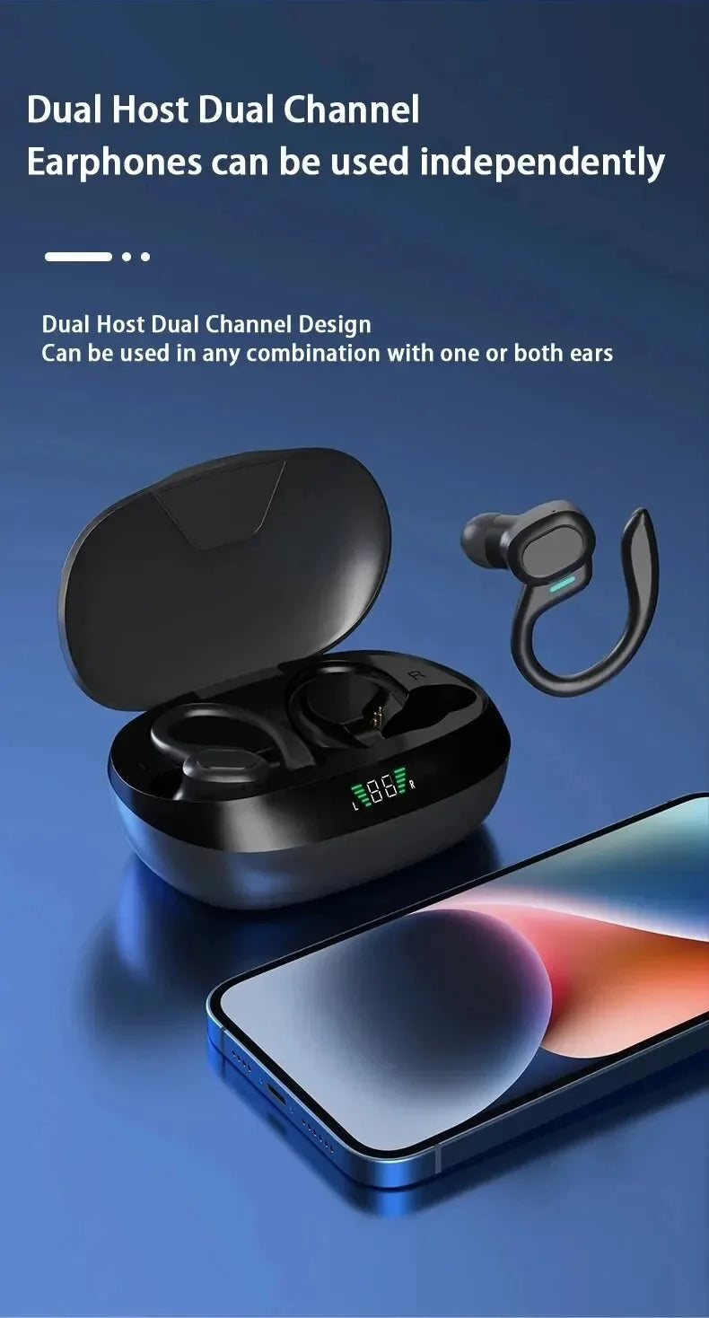 Original Wireless Earphones Ture Wireless Earbuds Ear Hook Sports HiFI Stereo Waterproof Headset With Mic TWS Headphone