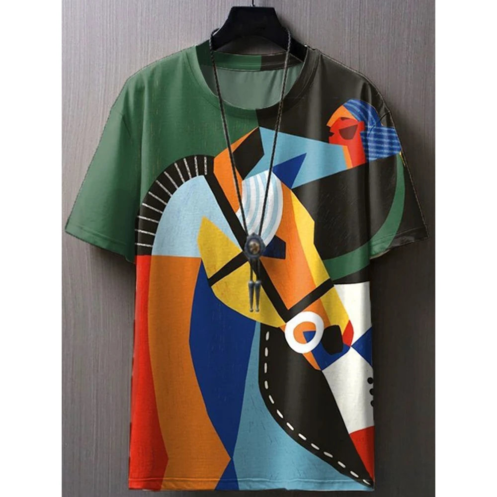 Cartoon Men's T-Shirt Casual Fashion 3d Print Short Sleeved Summer T-Shirt For Men Clothing Street Breathable T Shirt Top Tee