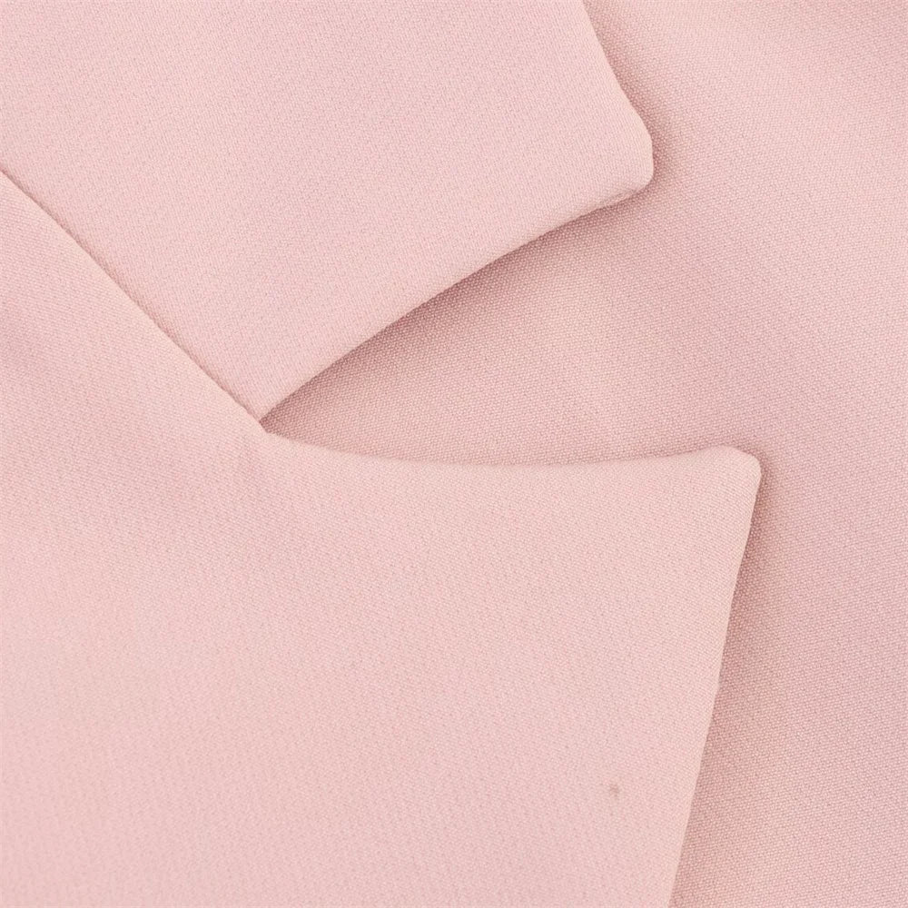 women's summer new fashion casual lapel single breasted decoration suit jacket high waisted lace up suit pants