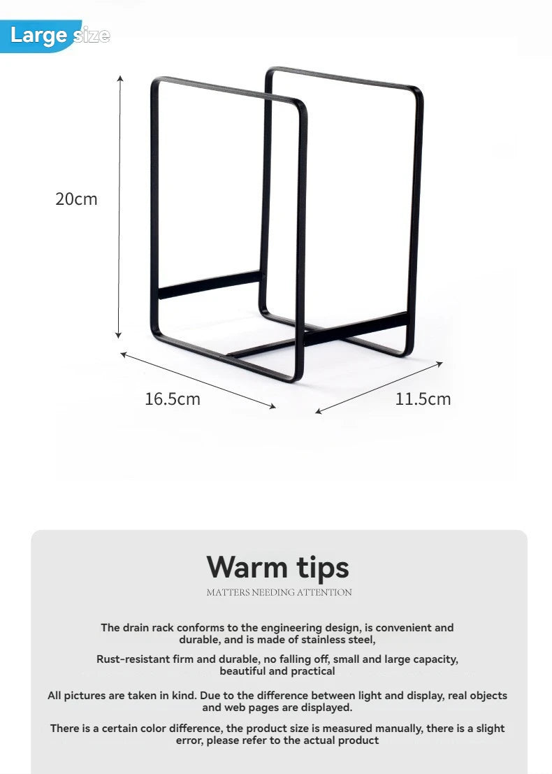 Kitchen Rack Dish Storage Rack Cabinet Dish Rack Dinner Plate Drain Rack Countertop Rack Plate Iron