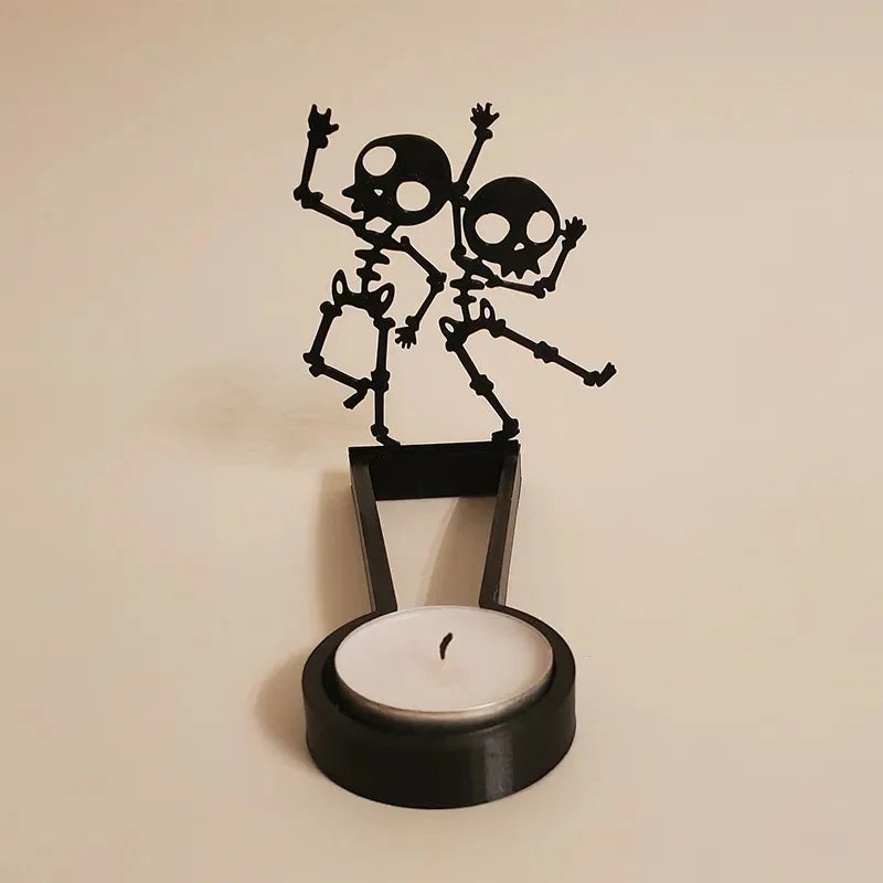 Halloween fun candlestick desktop ornaments decorations metal handicrafts Projection decoration Festival decoration