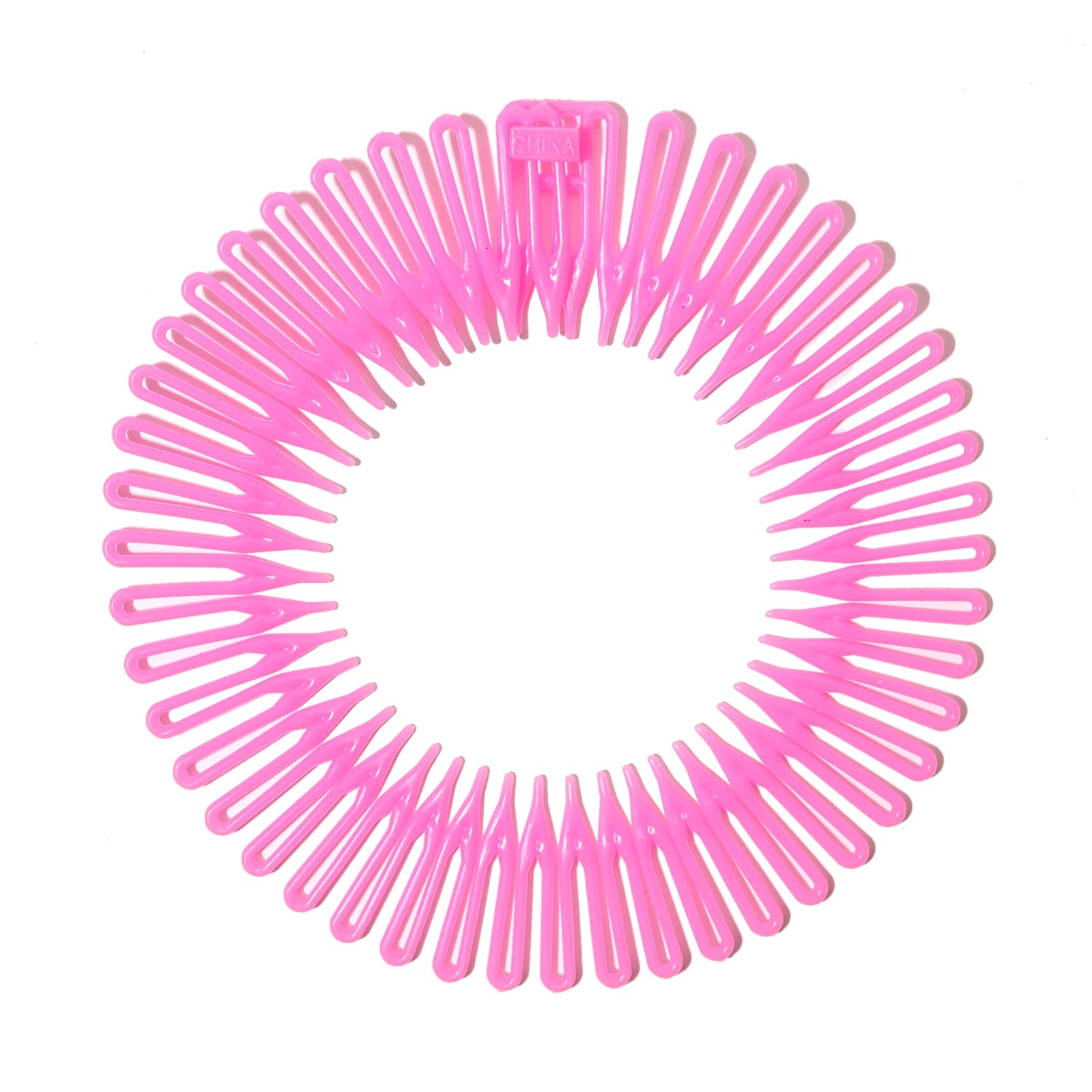Women Plastic Full Circle Stretch Flexible Comb Teeth Headband Hair Band Clip Face Wash Fixed Hair Accessories