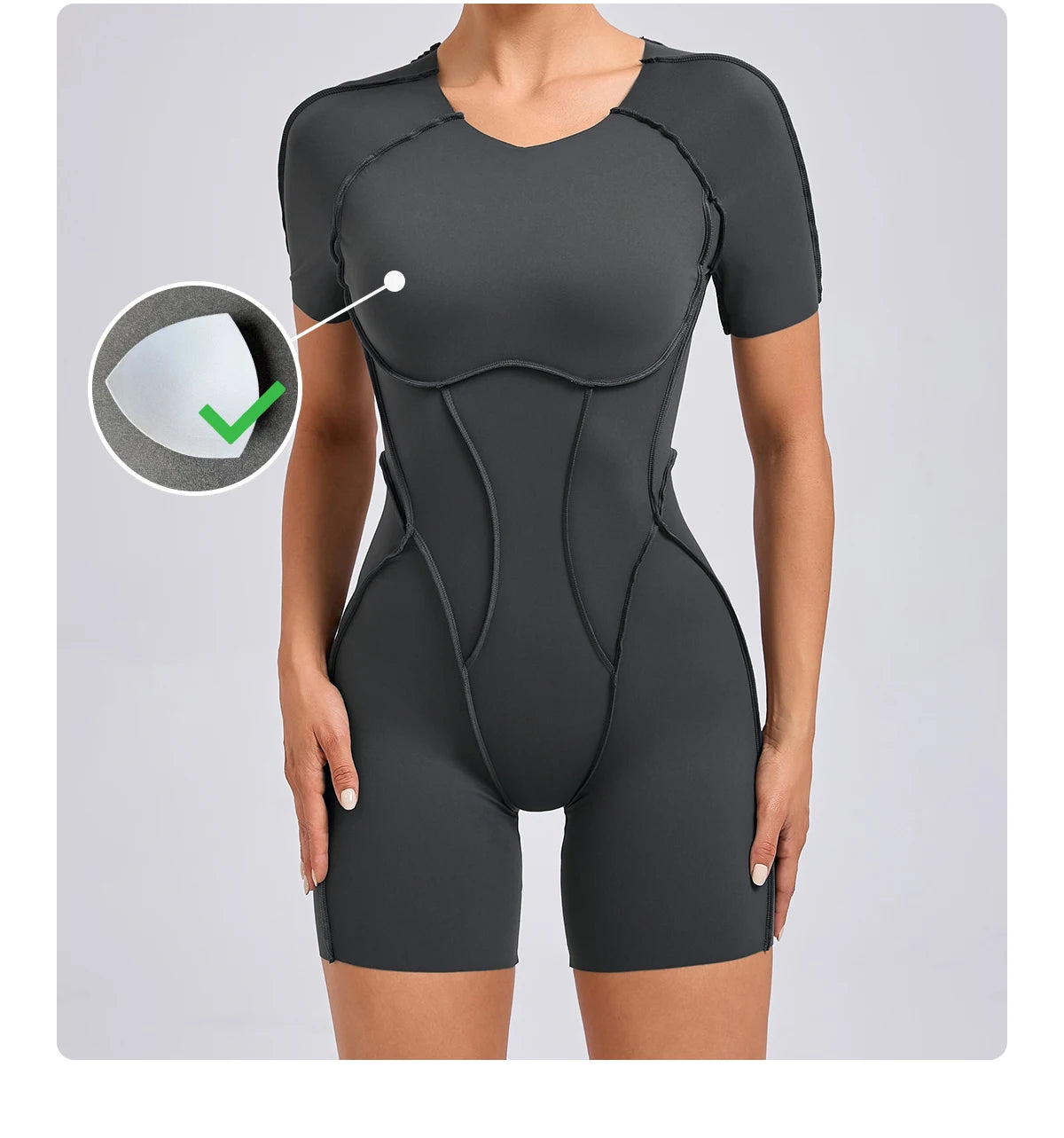 Short Jumpsuit Gym Clothes For Women Sportswear Fitness Overalls Backless Scrunch Booty Yoga Suit Sports Set Outfit