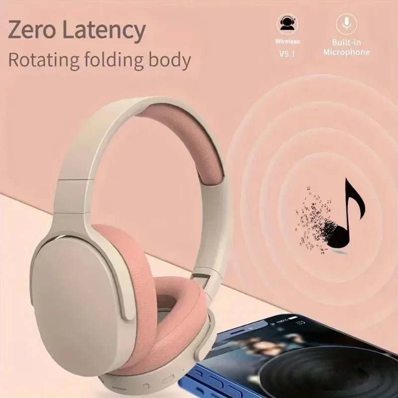 Bluetooth 5.3 Earphone 9D Hifi Bass Wireless Headphones Fold Headset Game Sport Headphone Fone Bluetooth Earbuds Noise Reductio
