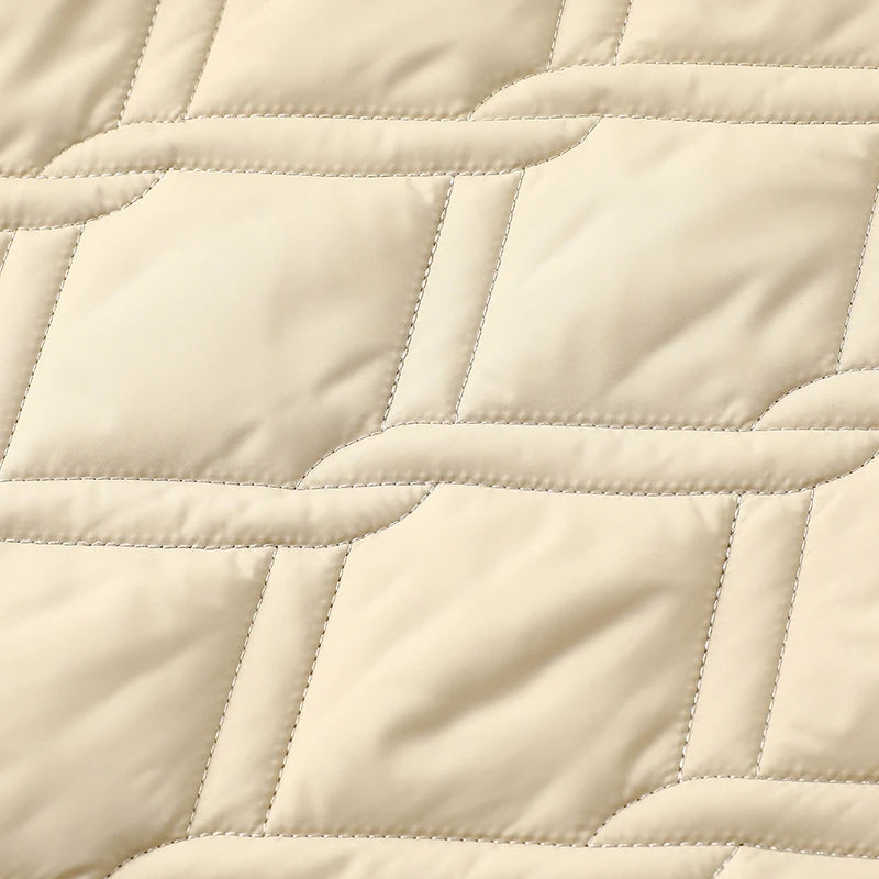 Women's Down Cotton Jacket Fashion Versatile Lady PU Leather Cotton Padded Outerwear Loose Elegant Ladies Winter Parka Coat