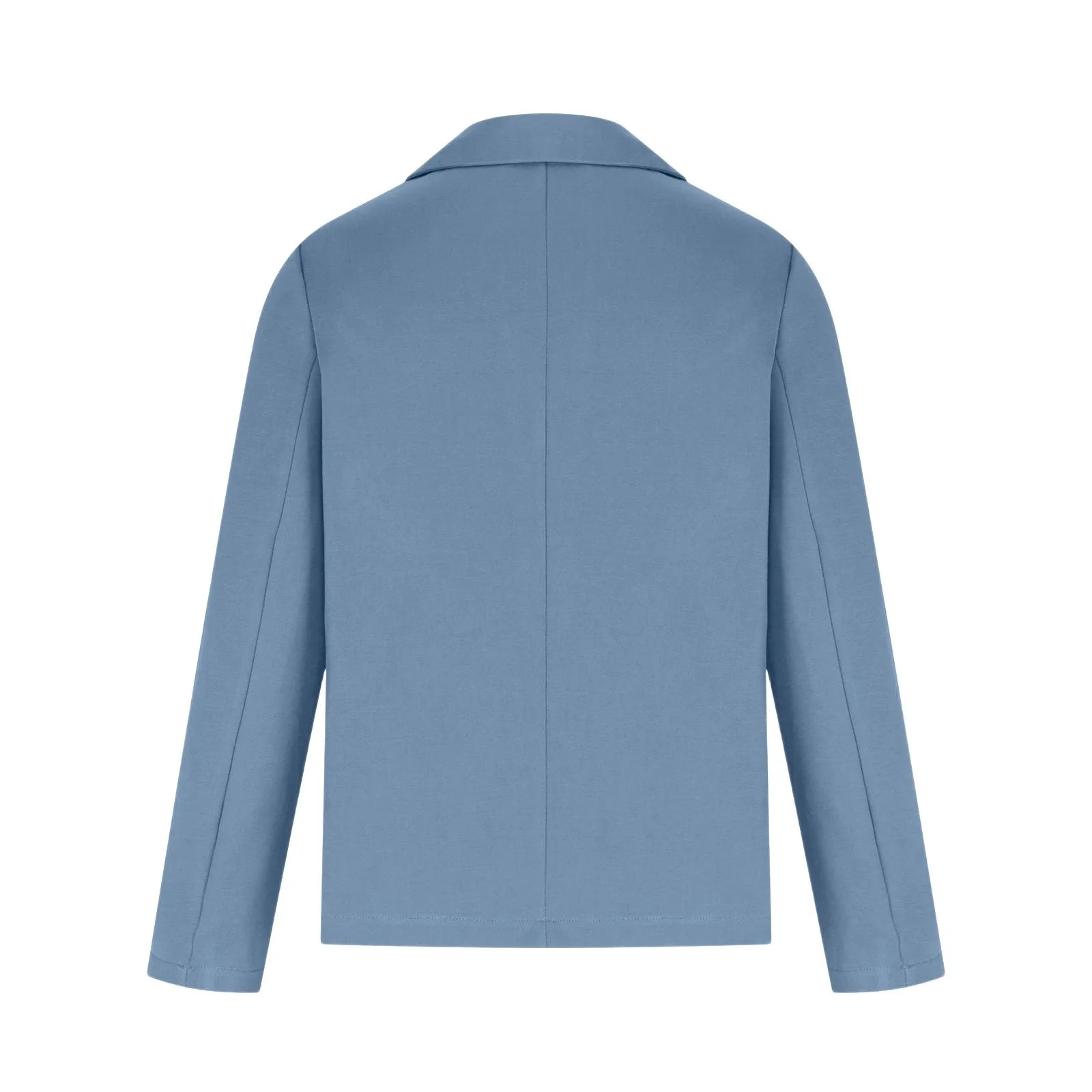 Casual Suit Jacket for Women Fashion Solid Color Long-sleeved Suit Collar Blazer Business Casual Single-button Cardigan Jacket