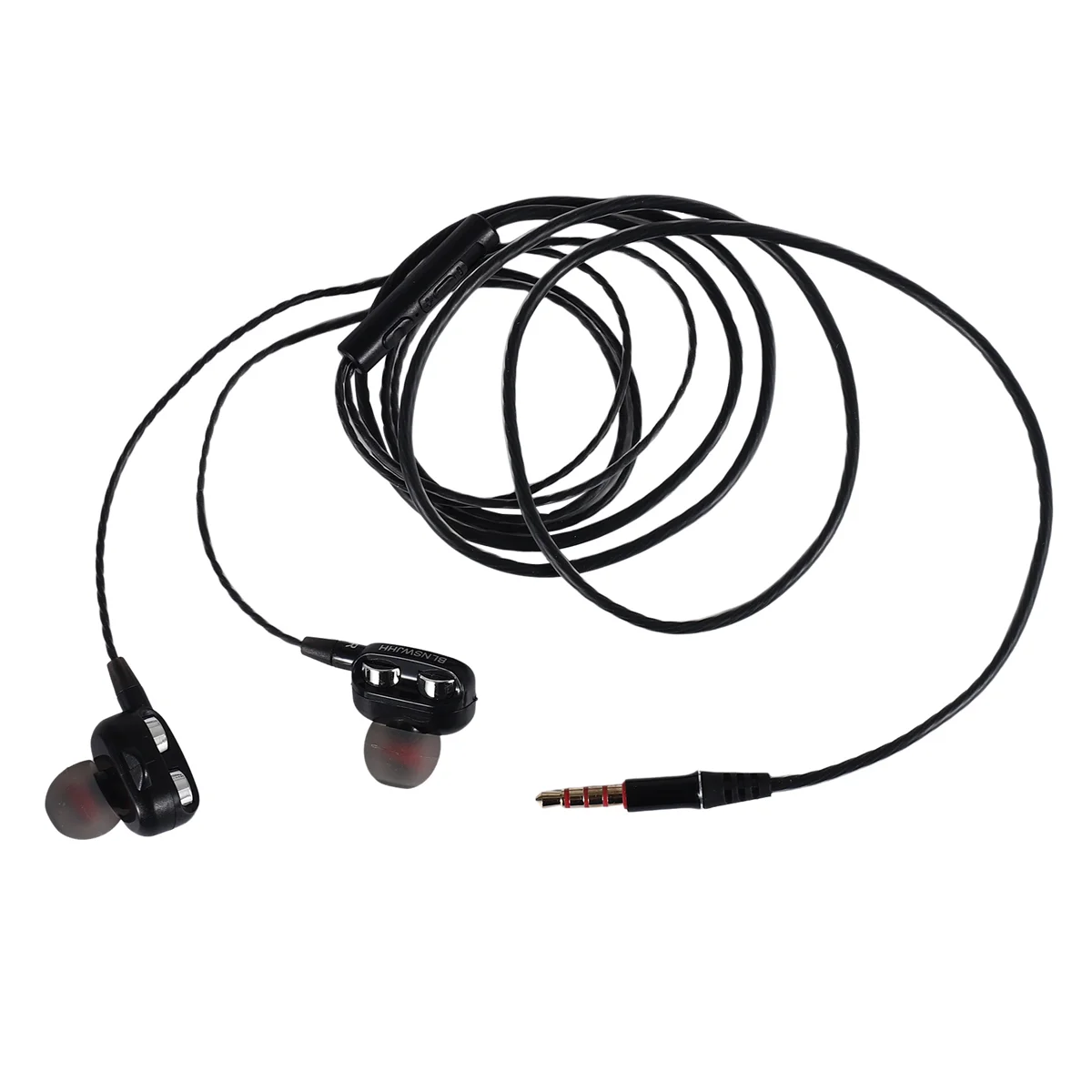 In-Ear Earbud Headphones Wired Headphones Bass Stereo Earbuds Sports Wired Earphone Music Headsets Black-BLife