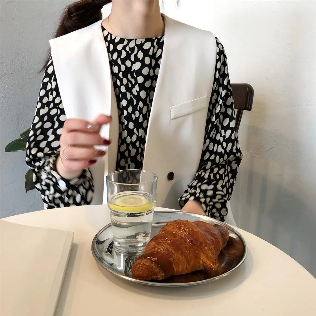 Women's Suit Vest 2025 Spring Autumn New Outerwear Briti Sle Loose plus Size Outerwear oulder Pad Vest Jaet