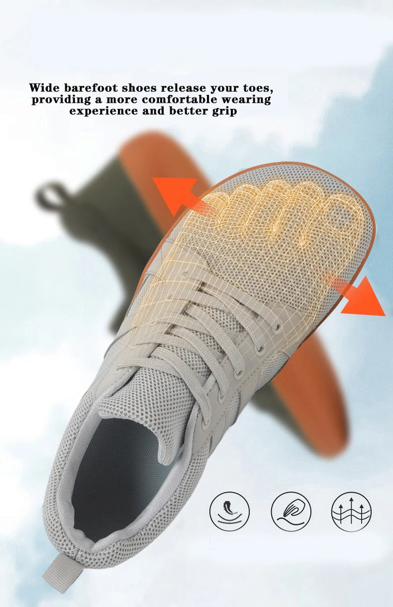 Wide-toed Shoes Men's Fashion Simple Casual Sports Shoes Barefoot Shoes Women's Jogging Shoes Walking Shoes