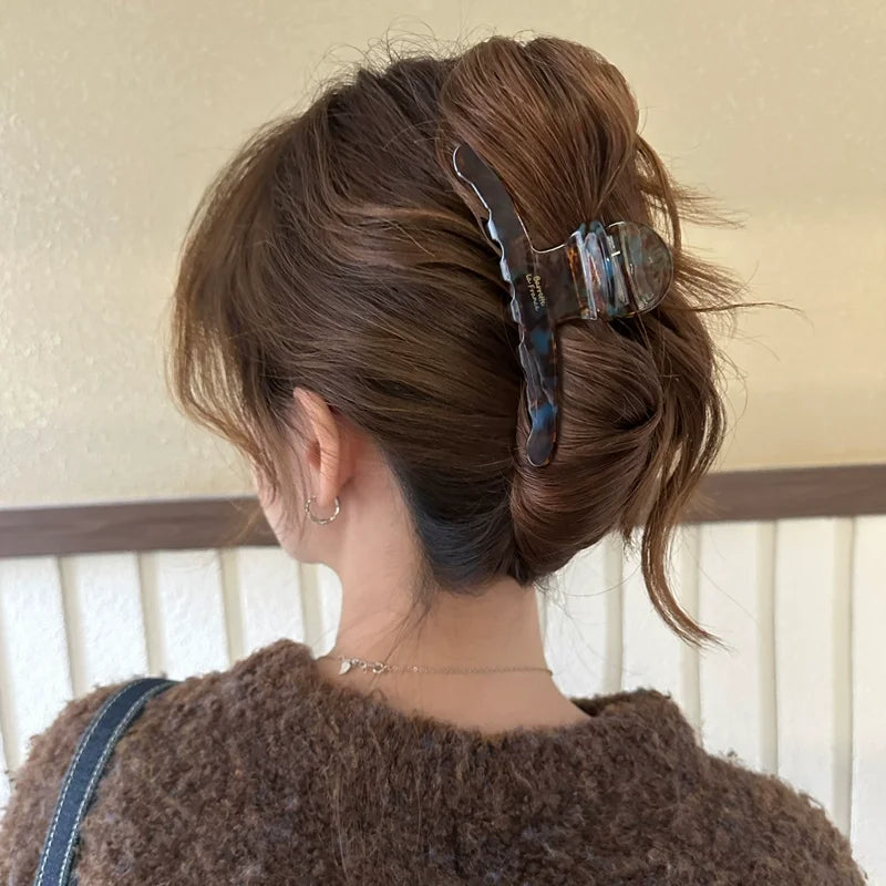 Women Acetate Leopard Hair Claw Hair Claws Chic Barrettes Crab Hairpins Styling Clips Girls Lady Headwear Hair Accessories