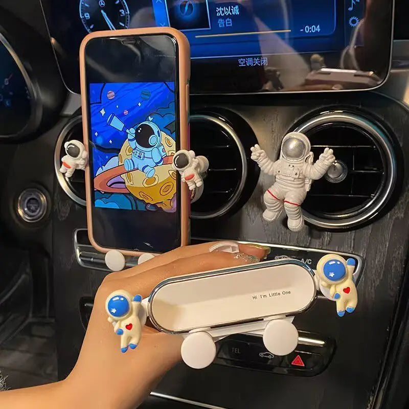Cute Car Mobile Phone Bracket Creative Cartoon Car Air Outlet Clip Mount Mobile Phone Navigation Fixed Support Bracket Holder