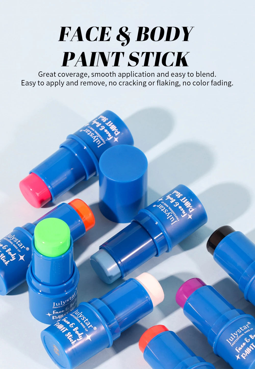 Halloween Body Face Paint Eyeshadow Stick Cosplay Makeup Cosmetics Fake Blood Waterproof Luminous White Halloween Face Painting