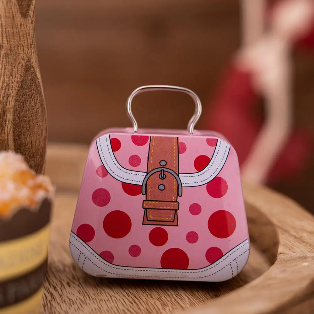 Christmas Decoration 2024  Metal Box Handbag Shape Tin Jar Jewelry Storage Case Kids Gift Can Storage Boxes Xms Party Decors
