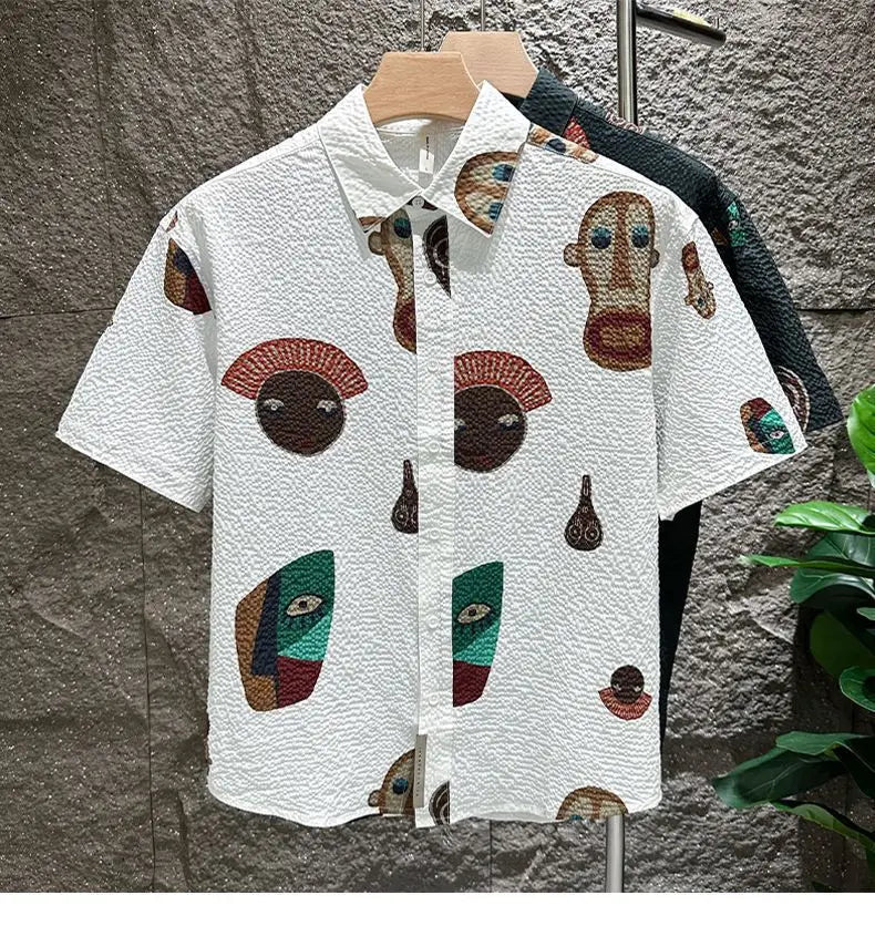 Stylish Short Sleeve Shirt For Men Trendy Casual Unique Chic Versatile Top