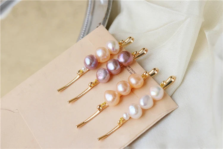 Hair Accessories for Girls Women Hairpins Clips Natural Baroque Freshwater Pearl Elegant Sweet Bridal Ornaments Wedding Gift