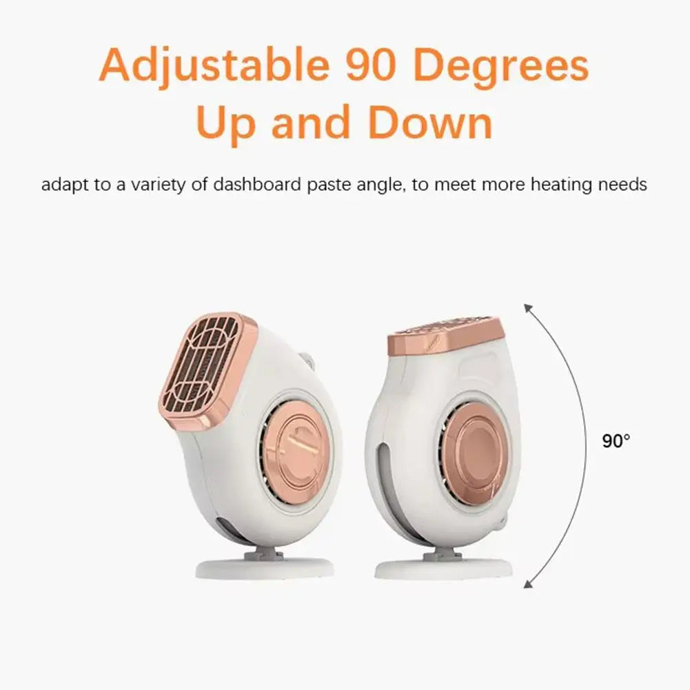 12V/24V Car Heater Winter Fast Heating Car Mini Hot Air Fan Adjustable Vehicle Dashboard Small Space Saving Car Heater