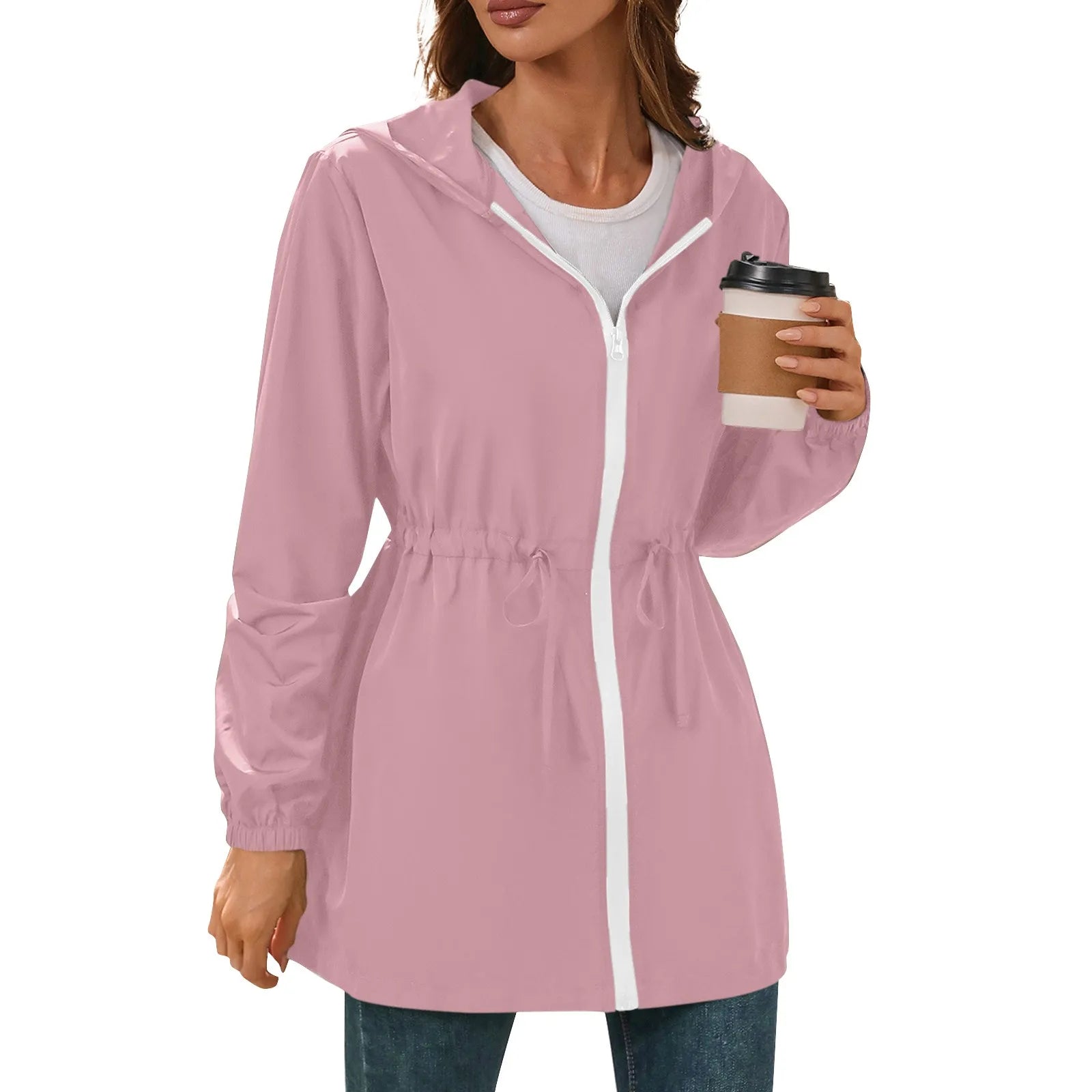 Women'S Jacket Tourism Outdoor Hiking Waterproof Rain Poncho Raincoat Hooded Rain Coat High-Quality Jackets Hiking Clothes