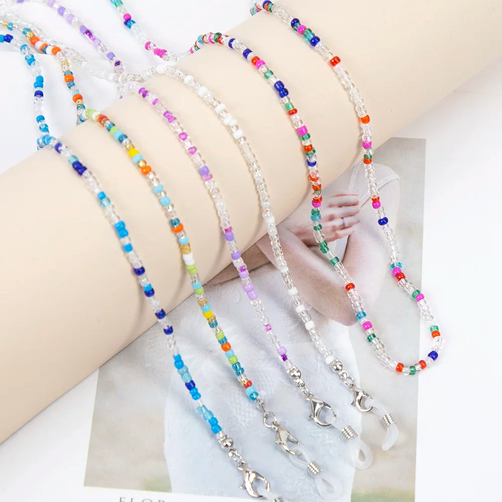 New Fashion Women Reading Glasses Chain Retro Beads Eyeglass Sunglasses Spectacle Cord Neck Strap String Mask Chain Eye Wear