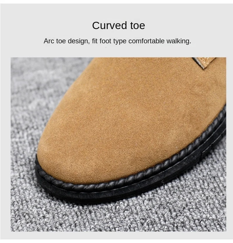 2025Men's Shoes High-top Casual Shoes High Quality Suede Chelsea Boots Fashion British Ankle Boots Business Oxfords Dress Shoes