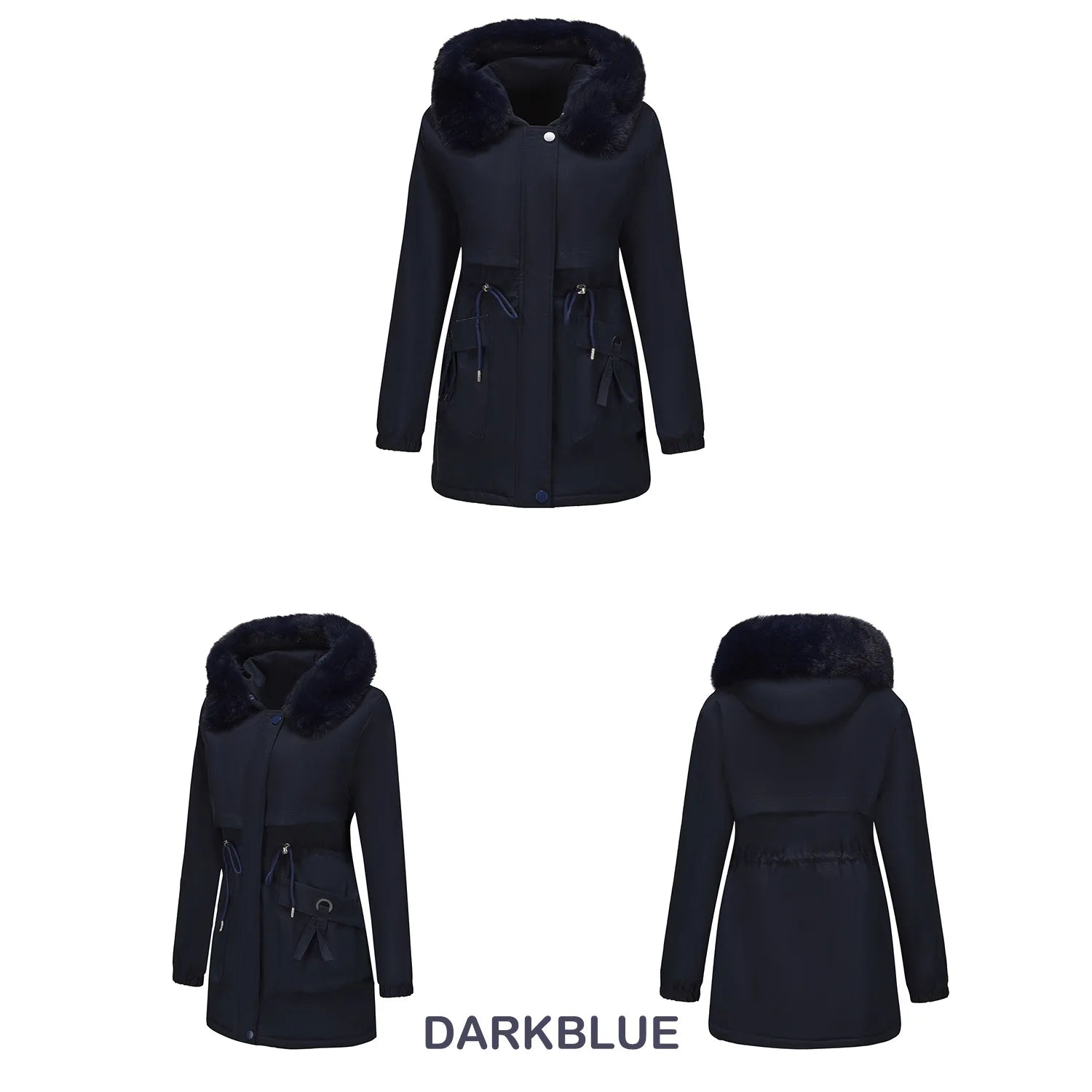 Women's Jacket Large Size Winter Down Jackets Coats Parkas Thick Warm Fur Hooded Woman padded Puffer Jacket Outerwears HWY271