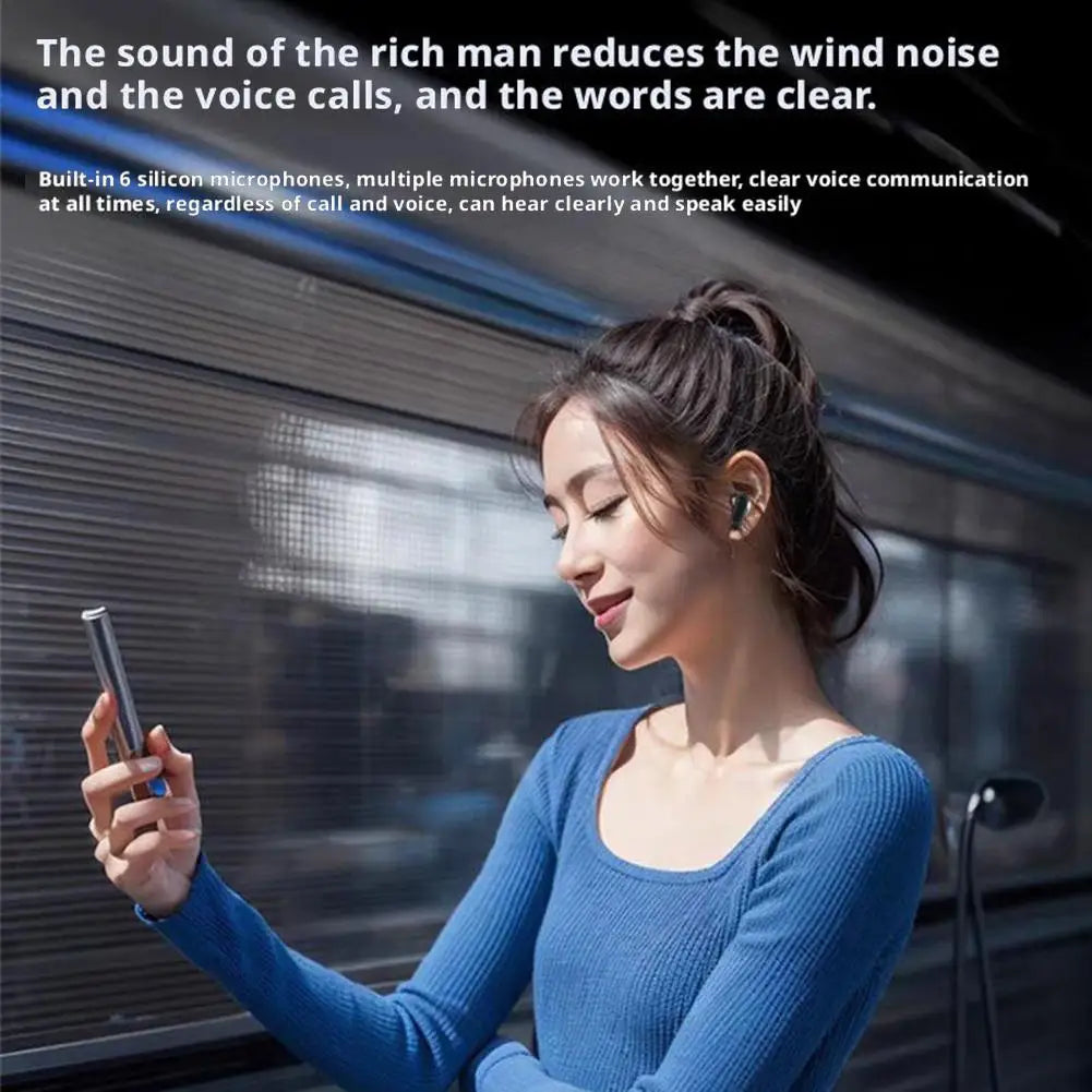 Wireless Bluetooth Earphones Sport Earbuds HiFi Stereo HD Mic Call Headphones LED Screen Headset 2025