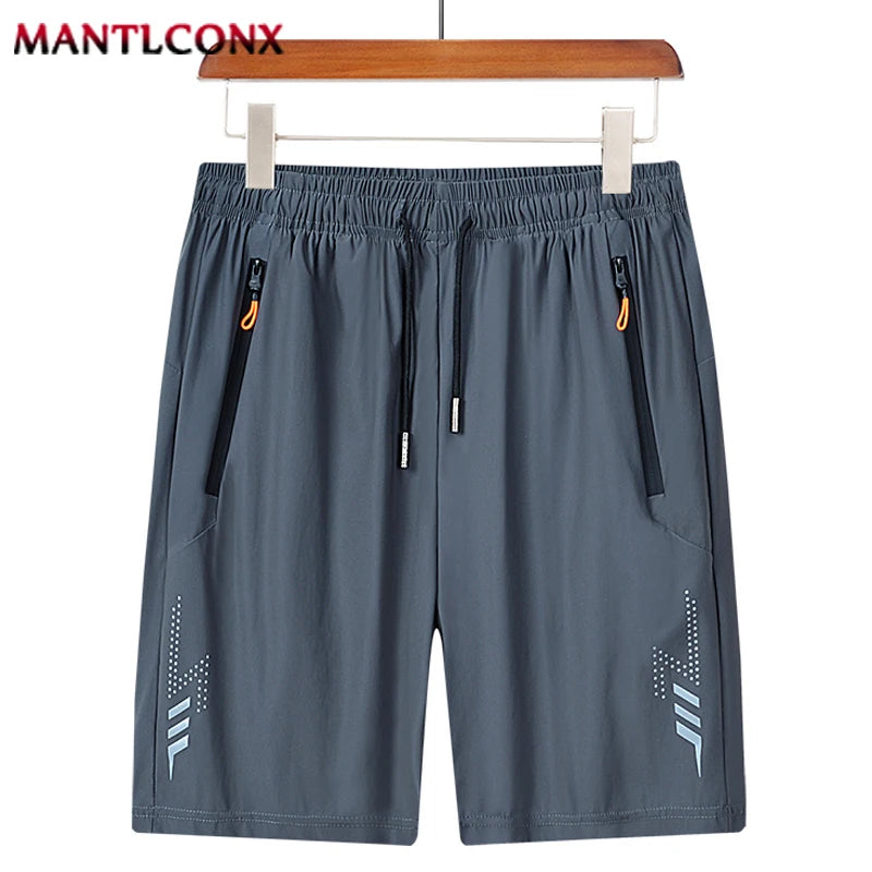 Summer Men's Sport Shorts Cool Sportswear Running Shorts Casual Bottoms Gym Fitness Training Jogging Short Pants Men Black Gray