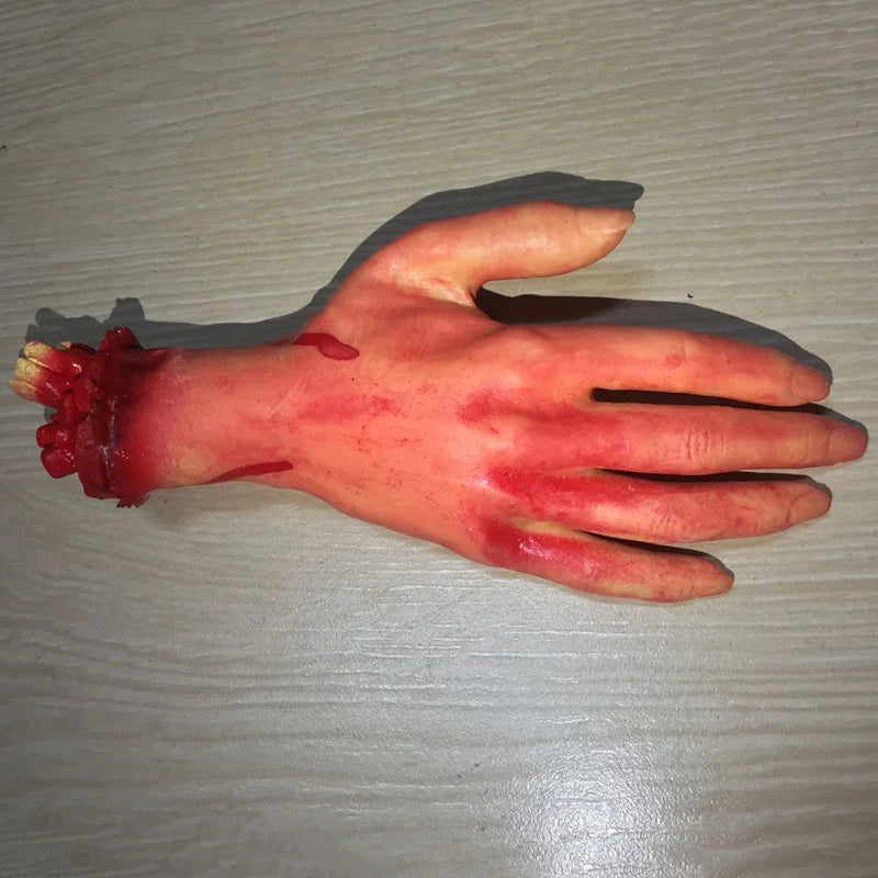 Halloween Props Horrible Blood Broken Fake Limbs Fingers Legs Arm Feet Latex Tricky Toys For Haunted House Decorations