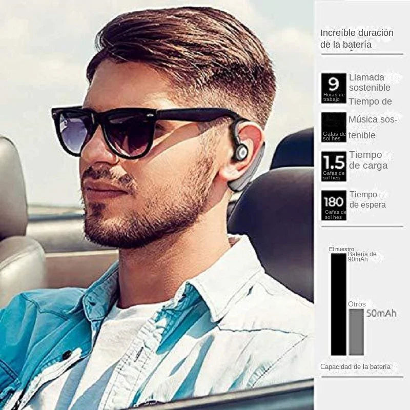 Wireless Earphones One Ear Bluetooth Headphones V9 TWS In-Ear EarHooks HiFi Mini Handsfree Car Calls Headset With Microphone