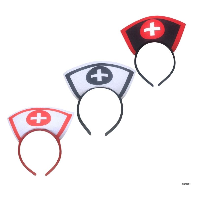 Halloween Nurse Hat Hair Hoop Party  Headband Hairband Headwear Costume