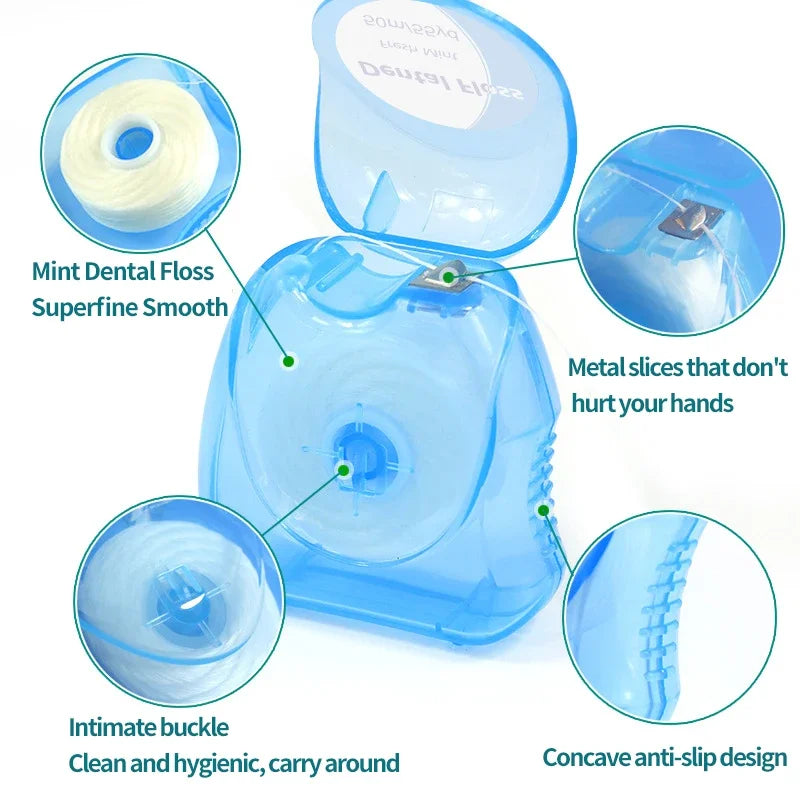 Mint Dental Floss Roll Household Dental Floss Separate Packaging Clean Gap Slim Household Pack Disposable Dental Floss Line