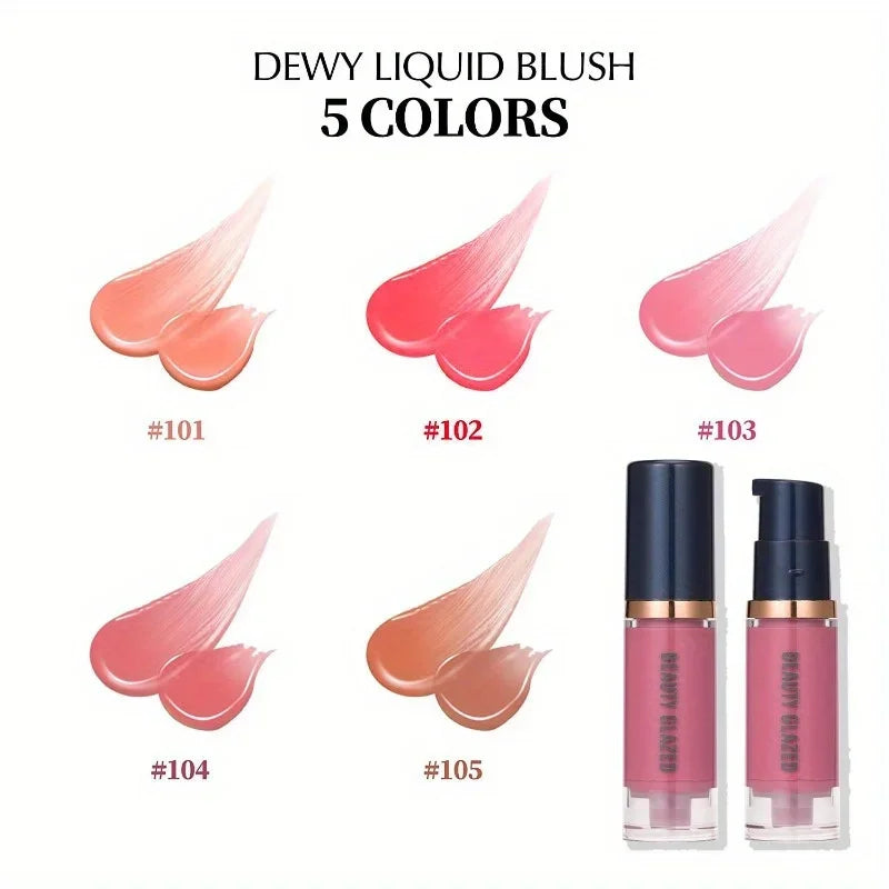 BEAUTY GLAZED Liquid Blush Long Lasting Waterproof Sweatproof Lightweight Non-Fade Natural Cheek Blusher On Face Make Up