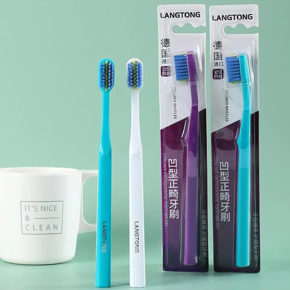 1PC Clean Orthodontic Braces Adult Orthodontic Toothbrushes Dental Tooth Brush Soft Bristle Toothbrush For Oral Health Care A7Q0