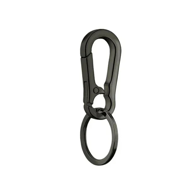 Men's Keychain Hook Stainless Steel Buckle Outdoor Carabiner Climbing Tool Double Ring Car Fishing Key Ring Car Accessories