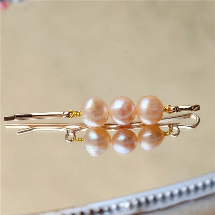 Hair Accessories for Girls Women Hairpins Clips Natural Baroque Freshwater Pearl Elegant Sweet Bridal Ornaments Wedding Gift