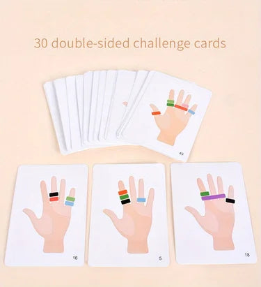 Kids Finger Ring Board Game Color Matching Toys Interactive Party Games Hand-eye Coordination Sensory Educational Toys For Child