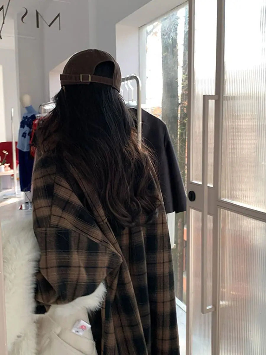 Basic Jackets Women Long Sleeves Loose Plaid Classic Gentle Students Leisure Outerwear Autumn New Arrivals Vintage Fashion Chic