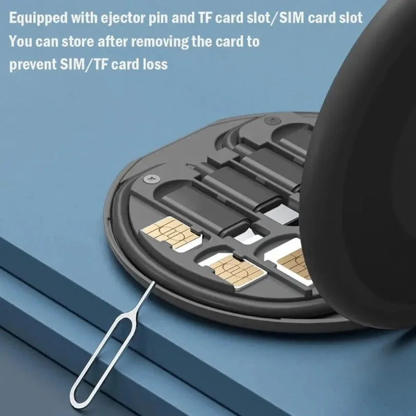 PD 60W Multifunctional USB Type C Data Cable Set Fast Charging For IPhone Xiaomi Charger Storage Box Adapter Card Pin Travel Box