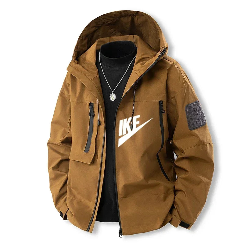 2025 New Men's Printed Jacket - Wide-leg Windbreaker - Fashionable Outdoor Sportwear - Summer-Autumn Hooded Jacket - Mountain Ja