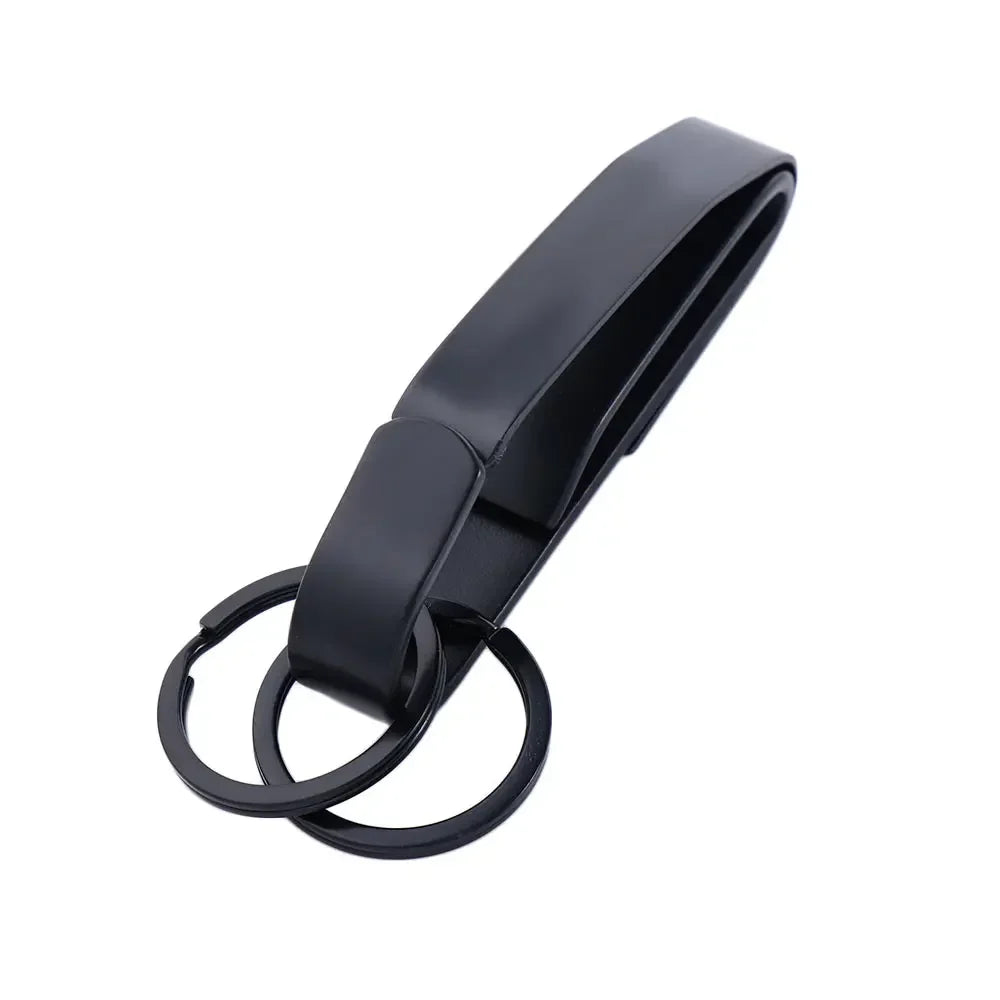 Fashion Men's Business Genuine Leather Belt Buckle Clip 2 Loops Key chain Key Ring Holder Men Apparel Accessories