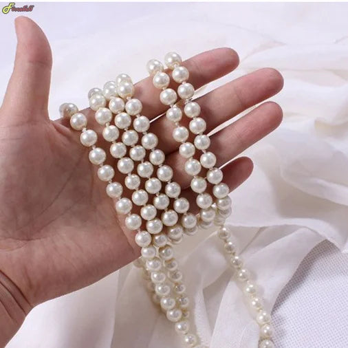 New Women Jewelry Pearl Bead Necklace Long Sweater Chain Necklace For Women Dress Accessories Gift For Girl Mother