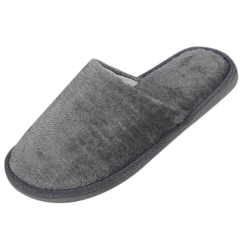 Winter Men Warm Slippers Home Simple Soft Slippers Indoors Comfortable Flat Heel shoes Anti-slip Floor Bedroom Shoes