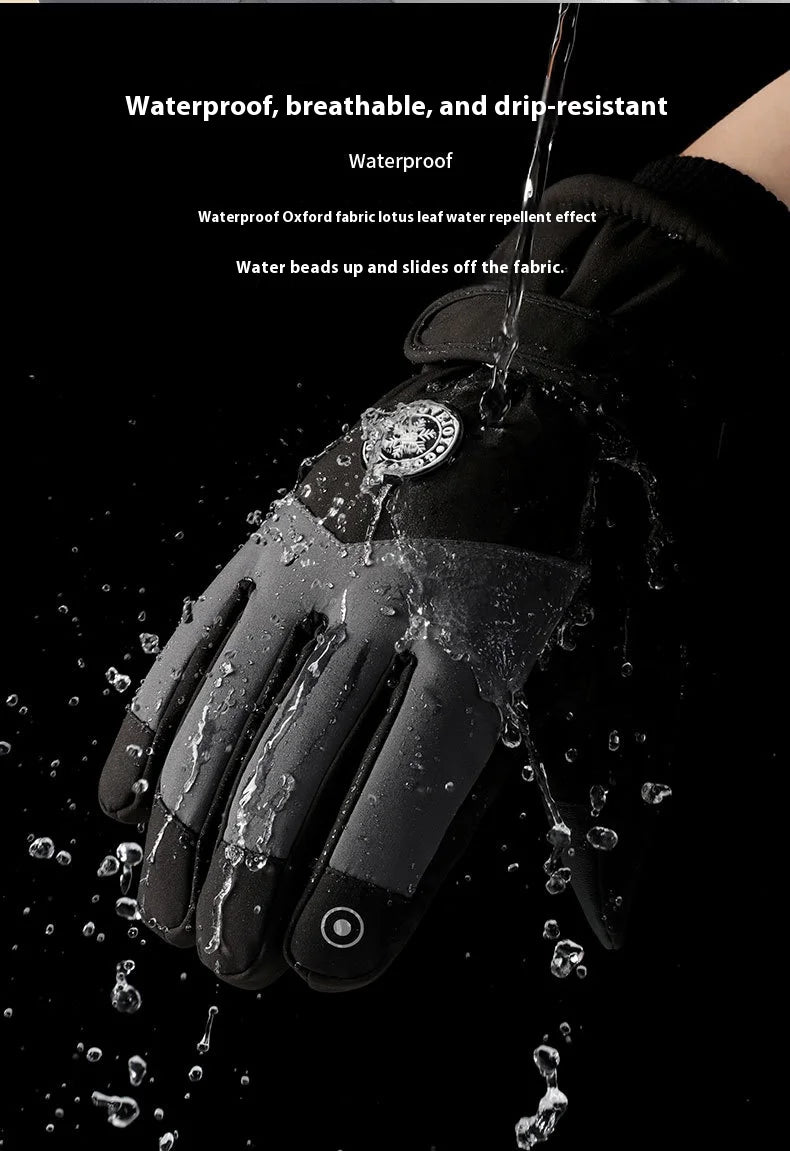 Winter Cycling Gloves Non Slip Touch Ski Gloves Snowboard Accessories Waterproof Pocket Warm Men's and Women's Gloves