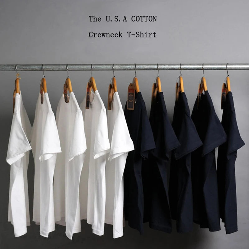 Men's Basic T-shirt for Gym, Short-sleeved, Loose, Pure Cotton Casual. Women's Round-neck Breathable Fitness T-shirt