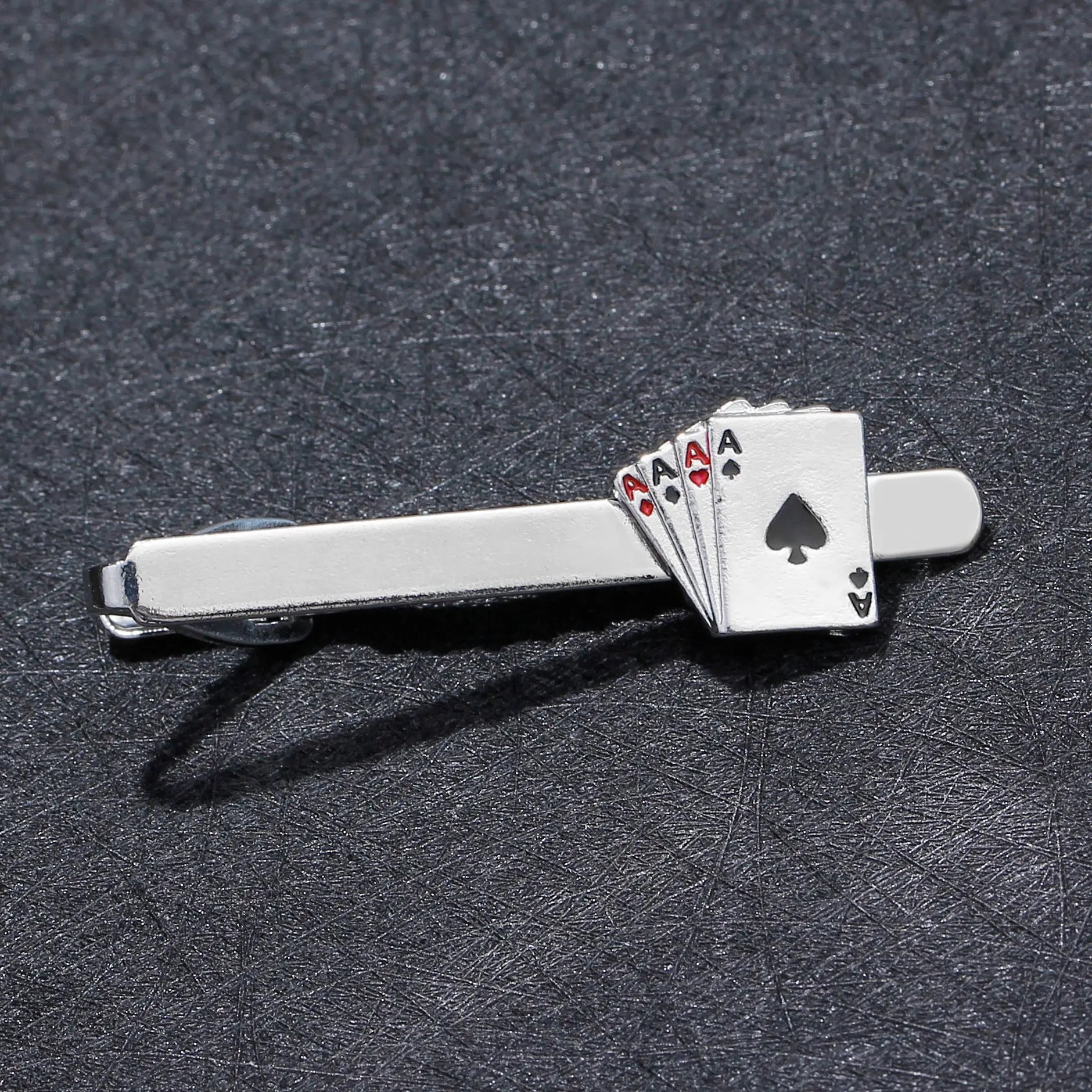 Men's Poker Cards Tie Clips Creative Fashion Formal Dress Shirt Accessories Casual Business Banquet Wedding Anniversary Gifts