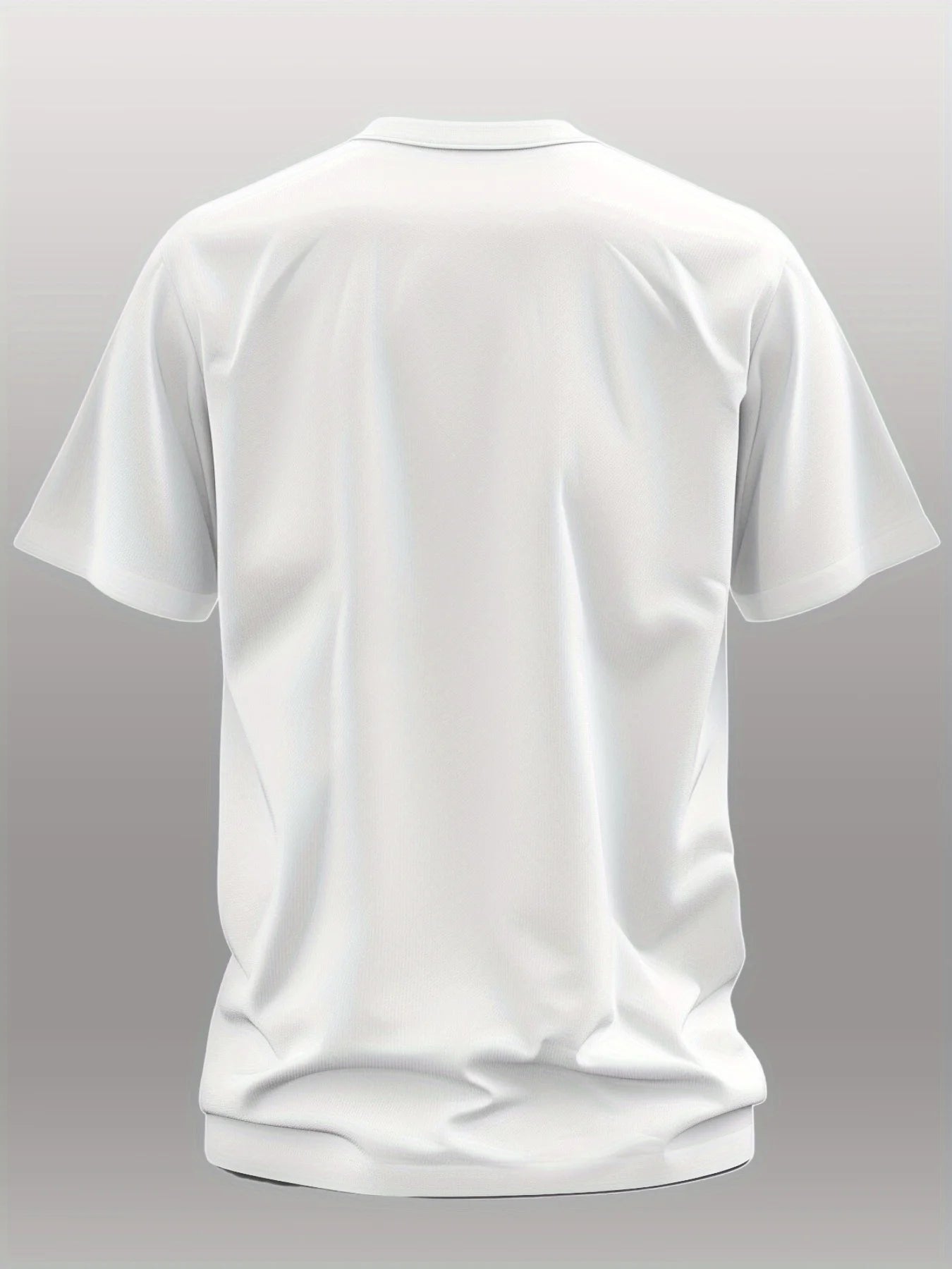 Men's Graphic T-Shirt - Breathable Soft Polyester Tee with Bold EA Logo, Lightweight Summer Shirt for Gym, Office, Casual Attire